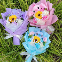 Lusy Store LLC Stitch Plush Bouquet Stuffed Super Soft Kids Doll Christmas Birthday Valentine Graduation Gifts Bouquet