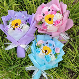 Lusy Store LLC Stitch Plush Bouquet Stuffed Super Soft Kids Doll Christmas Birthday Valentine Graduation Gifts Bouquet