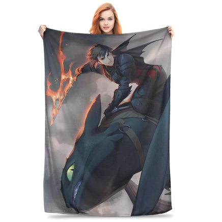 How to Train Your D-ragon Blankets Flannel Novelty Breathable Throw Blanket for Bedspread Spring Autumn 5