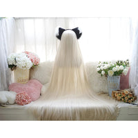 OLACARE Synthetic Super Long Curly Lolita Wig With Bangs 120cm Blonde White Pink Cute Fake Hair Women Halloween Cosplay Wigs P4 30