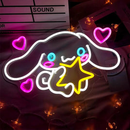 Lusy Store LLC Cinnamoroll Neon Sign Cute LED Neon for Bedroom Room Decor Gift Neon Sign