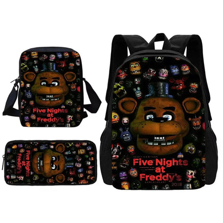 Cartoon Five Night At Freddy Child School Backpack With Shoulder Bag Pencil Bags School Bags for Boys Girls Best Gift XHOO4-TZ-145-A4