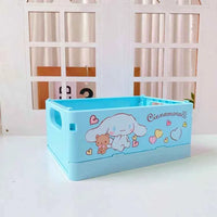 Sanrio Kawaii Hello Kitty My Melody Kuromi Cinnamoroll Desktop Storage Box Foldable Stackable Cosmetic Organizer Desktop Storage 13