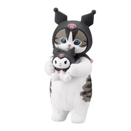 Cat Figure Cross-Dressing Doll Hello Kitty Kuromi Hanyodon Anime Action Figure Halloween Decoration Kuromi