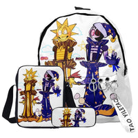 Trendy Popular Funny sundrop fnaf 3D Print 3pcs/Set pupil School Bags Laptop Daypack Backpack Inclined shoulder bag Pencil Case Lusy Store