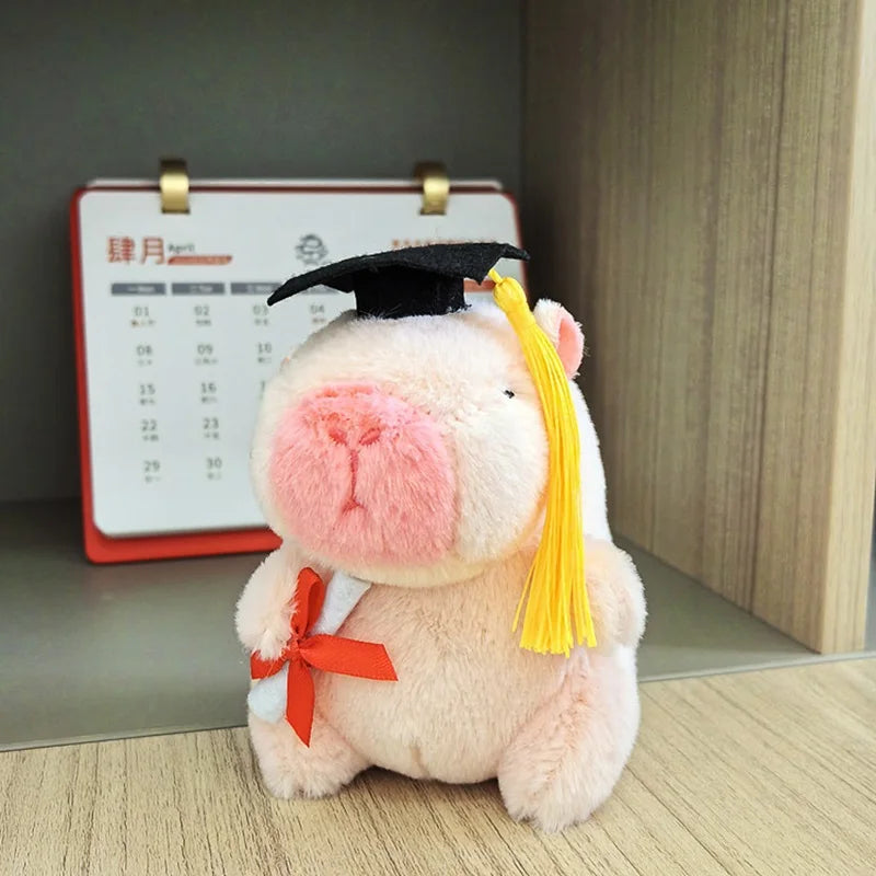Lusy Store LLC Doctor Hat Capybara Plush Toy Graduate Plush Dolls Cute Stuffed Animal Plushie Gift Plush