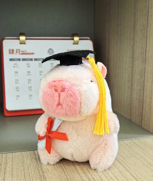 Lusy Store LLC Doctor Hat Capybara Plush Toy Graduate Plush Dolls Cute Stuffed Animal Plushie Gift Plush