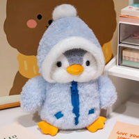 Cute Penguin Stuffed Animal – Soft Plush Toy with Clothes – 10in – Lusy Store Blue 10"