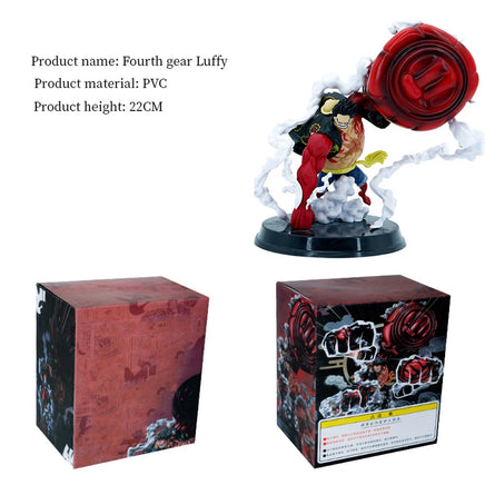 Lusy Store LLC One Piece Luffy Gear 4 Figurine PVC Action Figure 25cm Kid Gift Action Figure