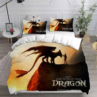 How to Train Your Dragon Bedding Sets Comforter Quilt Bed Cover Duvet Cover Pillow Case 2-3 Pieces Sets Kids Adult Size Lusy Store