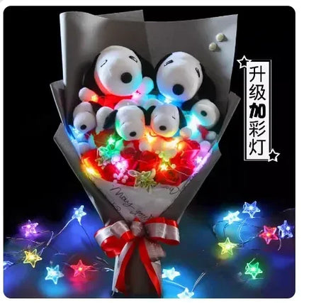 Snoopy Plush Bouquet Cute Doll Flower Puppy Graduation Gift E