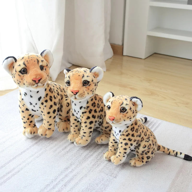 Lusy Store LLC Simulation Snow Leopard Cheetah Plush Toy 23cm Stuffed Soft Forest Animal Lion Doll Gift Plush