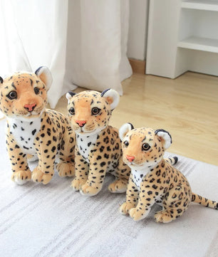 Lusy Store LLC Simulation Snow Leopard Cheetah Plush Toy 23cm Stuffed Soft Forest Animal Lion Doll Gift Plush