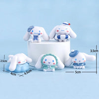 5pcs Cinnamoroll Anime Action Figures (4cm) - Kawaii Tabletop Model Gifts