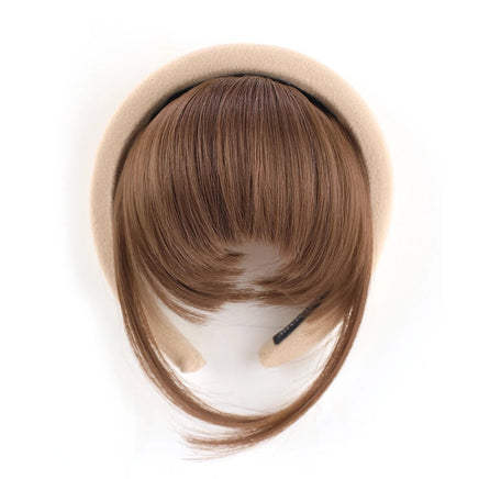 Front Hair Bangs Hair Synthetic Extensions With Magic Paste hair Bands Bangs Wigs Synthetic Wigs Headband for Halloween 12C 6inches CHINA