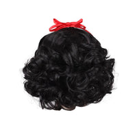 Girl Princess Elsa Anna Wig Kid Halloween Party Carnival Disguised Belle Wednesday Mermaid Rapunzel Aurora Snow White Ariel Hair Snow White