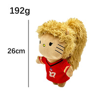 Hello Kitty Taylor Harris Plush Doll with Rugby Jersey Number 27 Plush Toy Figure Stuffed Toys Boys Girls Fans Collect Gifts Taylor Harris