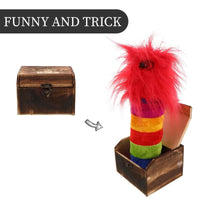 1Pc Halloween Prank Scare Box Halloween Wooden Scary Witch Funny Toy with Horror Sound and Light