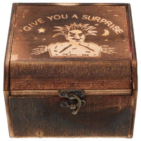 1Pc Halloween Prank Scare Box Halloween Wooden Scary Witch Funny Toy with Horror Sound and Light