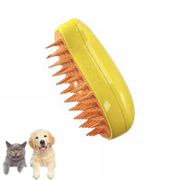 Lusy Store LLC Electric Steamy Brush for Cats and Dogs - 3-in-1 Pet Grooming Tool with Steam and Massage Spray pet