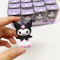 Lusy Store LLC Hello Kitty Kuromi Melody Silicone Mini Manual Pencil Sharpener Cute Cartoon Action Figure