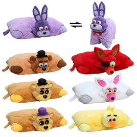 Lusy Store 43cm Freddy Purple Rabbit Red Foxy Yellow Duck Plush Pillow Freddy Fazbear Plush Stuffed Toys for Home Supplies Pillow 