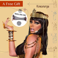 Queens of Egypt Black Wigs for Women With Snake Accessories Party Synthetic Halloween Costumes Cosplay Wigs Manufacturer