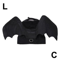 1Pcs Halloween Cute Pet Clothes Black Bat Wings Harness Costume Cosplay Cat Dog Halloween Party for Pet Supplies C