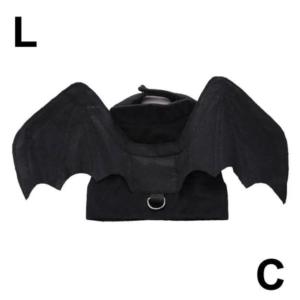 1Pcs Halloween Cute Pet Clothes Black Bat Wings Harness Costume Cosplay Cat Dog Halloween Party for Pet Supplies C