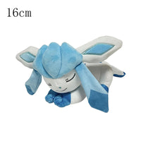 Sleeping Pokemon Charizard Peluche Plush Toy Pachirisu Piplup Pichu Leafeon Sylveon Glaceon Gengar Sprigatito Pikachu Doll Gift Glaceon 16cm