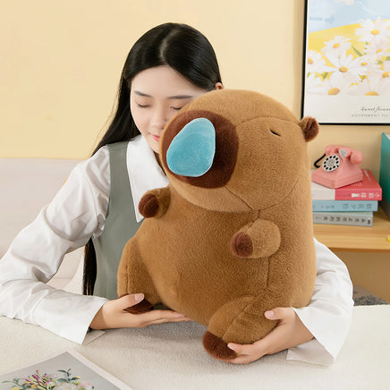 Lusy Store LLC Snot Capybara Plush Toy Kawaii Simulation Animal Cute Plush Soft Stuffed Doll Throw Pillow Large Size Gift Plush