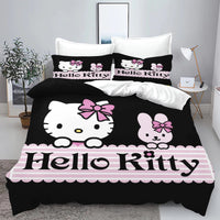 Kuromi & Hello Kitty Sanrio Cute Cartoon Duvet Cover Set 100% Polyester Bedding for Kids & Adults 2/3pcs Soft & Comfortable 6 set