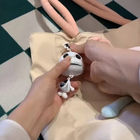 1Pcs Funny Skeleton Keychain Cute Skeleton Toy Pendant Schoolbag Backpack Car Key Charm Halloween Party Toys Children's Gifts