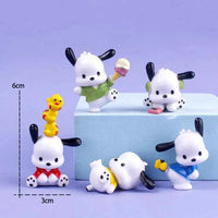 5pcs Cinnamoroll Anime Action Figures (4cm) - Kawaii Tabletop Model Gifts C