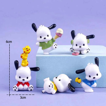 5pcs Cinnamoroll Anime Action Figures (4cm) - Kawaii Tabletop Model Gifts C