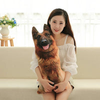 3D Cute Curved Dog Pillow 50cm Pillow Realistic Animal Funny Dog Head Role Playing Home Decoration Sofa Ornament Lusy Store
