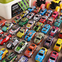 New Mini Alloy Car Model Set with Storage Box for Boys