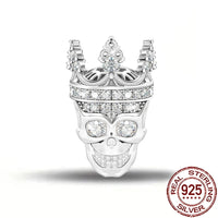 Gothic 2025 Charms 925 Sterling Silver Halloween Nightmare Skull Skeleton Beads Fit Snake Chain Bracelet Necklace DIY Jewelry BMT653