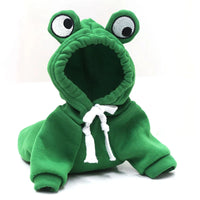 Cute Fruit Dog Clothes for Small Dogs Hoodies Warm Fleece Pet Clothing for Puppy Small Medium Dogs green