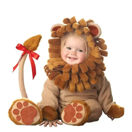 2024 New Arrival High Quality Baby Boys Girls Halloween Dinosaur Costume Romper Kids Clothing Set Toddler Co-splay Triceratops Brown