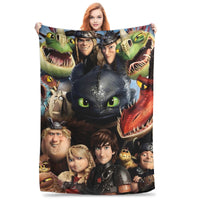 How to Train Your D-ragon Blankets Flannel Novelty Breathable Throw Blanket for Bedspread Spring Autumn 17