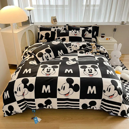 Disneys Cartoon Bed Sheets Set Stichs Mickeys Bedding Set Toys Story Duvet Cover Pillowcase Donalds Bed Sets Queen King Size 4