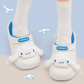 Sanrio Kawaii Cinnamoroll Womens Slippers Sanrio Hello Kitty Kuromi Cartoon Cute Waterproof Soft Fur Warm Indoor Home Shoes  ﻿ Lusy Store