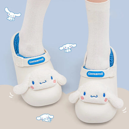 Sanrio Kawaii Cinnamoroll Women’s Slippers with Hello Kitty and Kuromi