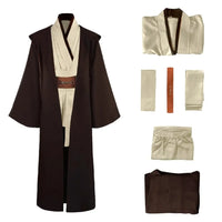 Halloween Jedi Cosplay Star Wars Costume - Unisex Warrior Anime Outfit Dark Brown