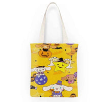 Kawaii Sanrio Halloween Hello Kittys Shoulder Bags Cartoon Anime Kuromi Girl Canvas Shoulder Bag Shopping BagNo zipper D