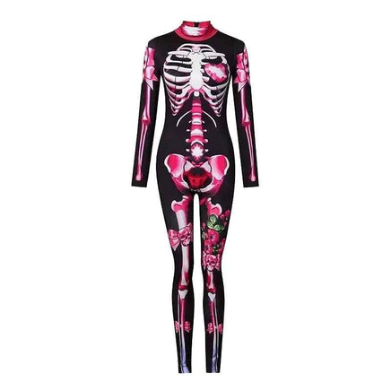 Girls Ghost Bride Gothic Rose Skeleton Scary Halloween Cosplay Costume Dress Role Play Carnival Children Party Outfit
