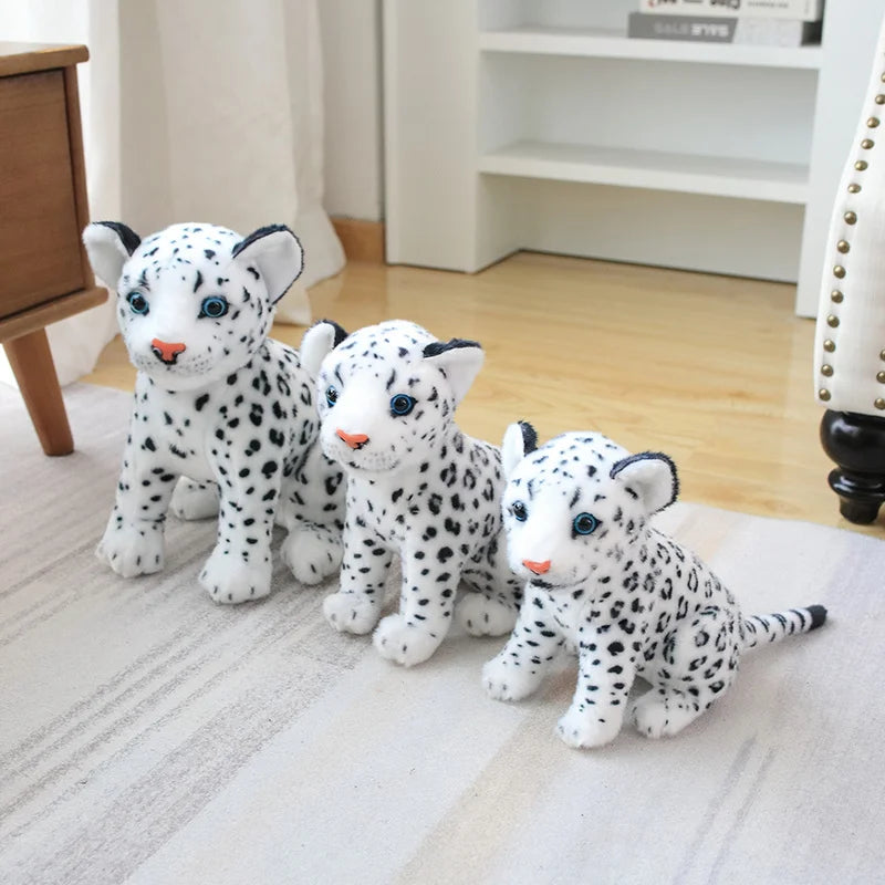 Lusy Store LLC Simulation Snow Leopard Cheetah Plush Toy 23cm Stuffed Soft Forest Animal Lion Doll Gift Plush