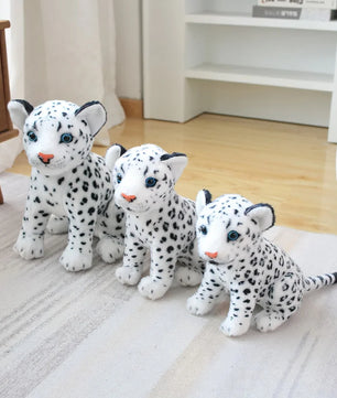 Lusy Store LLC Simulation Snow Leopard Cheetah Plush Toy 23cm Stuffed Soft Forest Animal Lion Doll Gift Plush