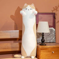 Dinosaur Pig Rabbit Bear Husky Duck Plush Toys Stuffed Soft Long Sleep Pillow Doll Cushion Kids Girls Gift Brown